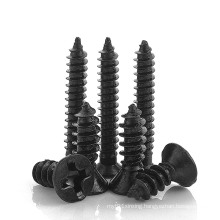 Cross Countersunk Flat Head Fastener High Quality Carbon Steel Black Oxide Self Tapping Screw